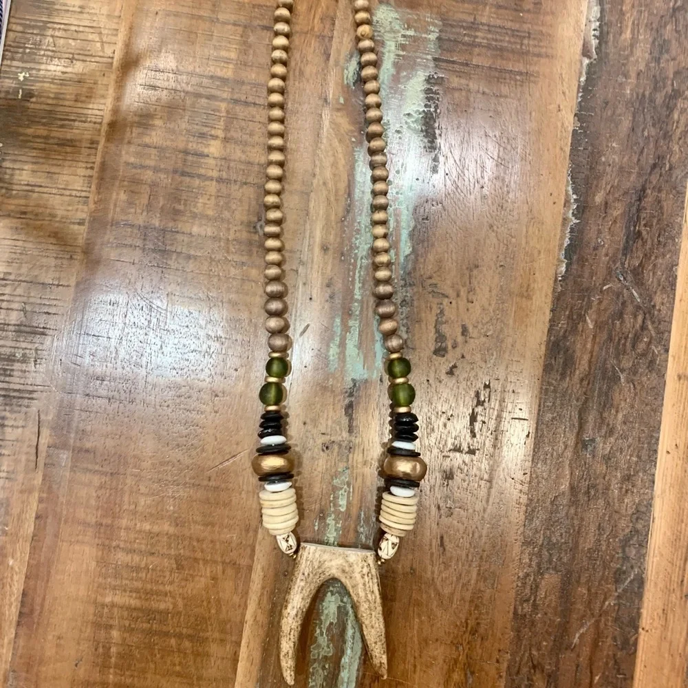🌾Artisan Antler Pendant Necklace - Picture 2 of 6
